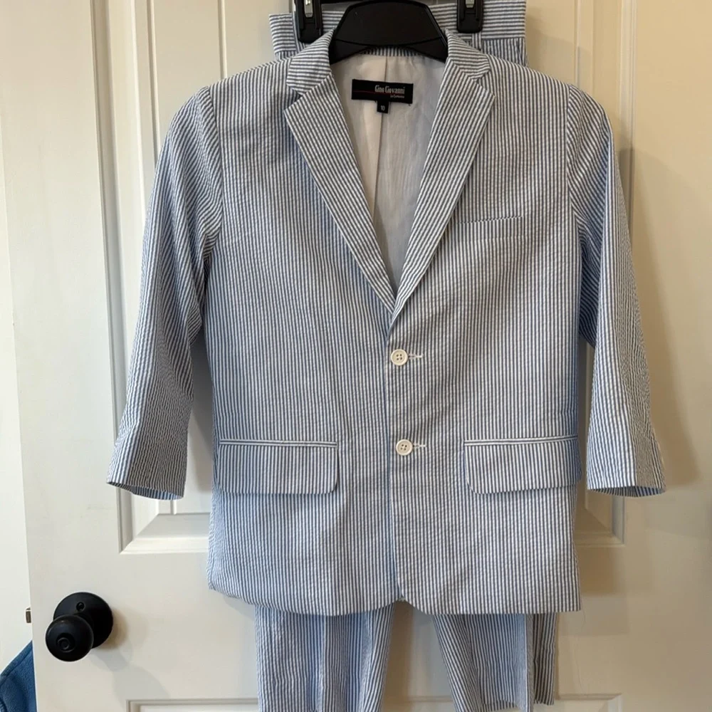 GINO GIOVANNI new without tag boys Searsucker perfect for spring/Easter size 10 - Picture 1 of 12